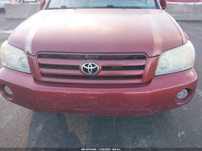 2005 Toyota Highlander Limited V6 VIN: JTEEP21A550113966 Lot: 43741445