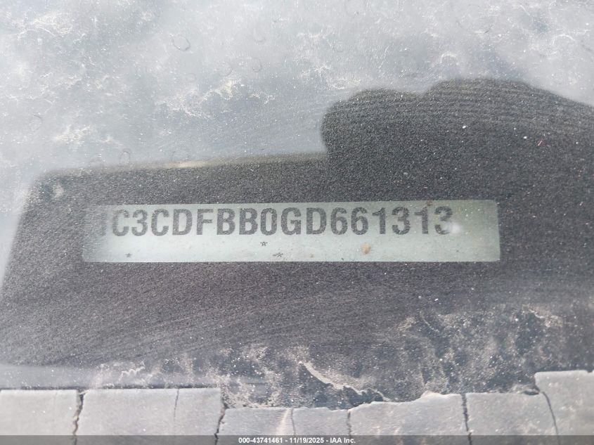 2016 Dodge Dart Sxt VIN: 1C3CDFBB0GD661313 Lot: 43741461