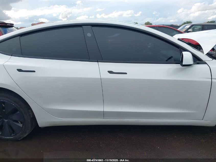 2024 Tesla Model 3 Long Range Dual Motor All-Wheel Drive/Rear-Wheel Drive VIN: 5YJ3E1EA5RF830803 Lot: 43741663