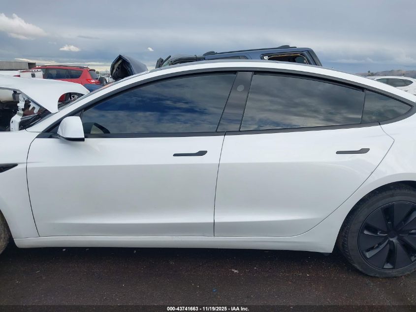 2024 Tesla Model 3 Long Range Dual Motor All-Wheel Drive/Rear-Wheel Drive VIN: 5YJ3E1EA5RF830803 Lot: 43741663