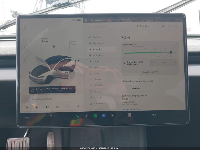 2024 Tesla Model 3 Long Range Dual Motor All-Wheel Drive/Rear-Wheel Drive VIN: 5YJ3E1EA5RF830803 Lot: 43741663