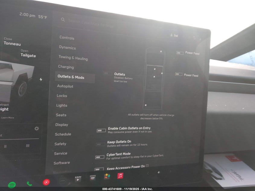 2025 Tesla Cybertruck All-Wheel Drive VIN: 7G2CEHED4SA072598 Lot: 43741689
