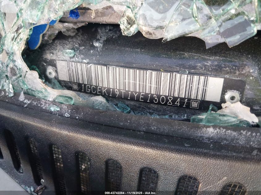 2000 Chevrolet Silverado 1500 Ls VIN: 1GCEK19T1YE130841 Lot: 43742284