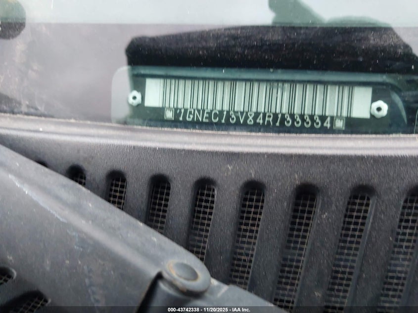 2004 Chevrolet Tahoe Ls VIN: 1GNEC13V84R133334 Lot: 43742338