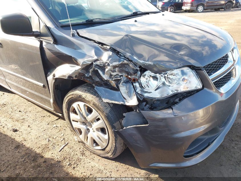 2016 Dodge Grand Caravan American Value Pkg VIN: 2C4RDGBG3GR372544 Lot: 43742395