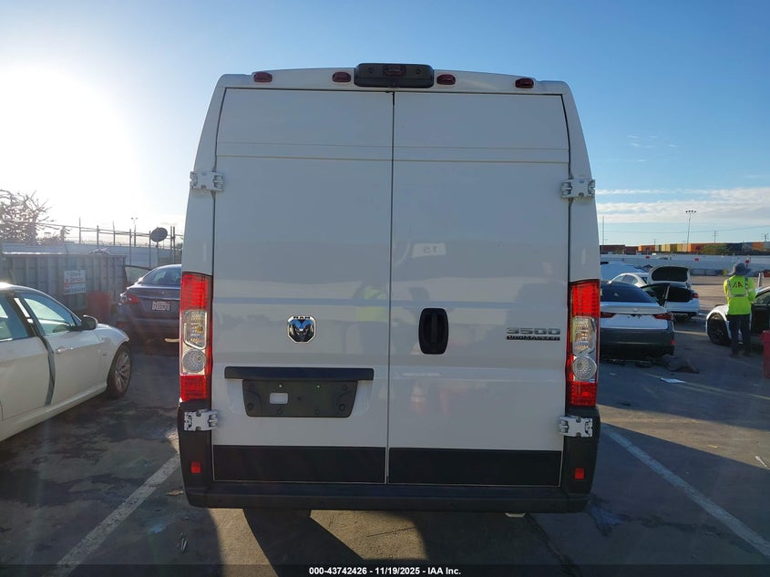 2024 Ram Promaster 3500 Cargo Van Slt High Roof 159 Wb Ext VIN: 3C6MRVJG8RE116591 Lot: 43742426
