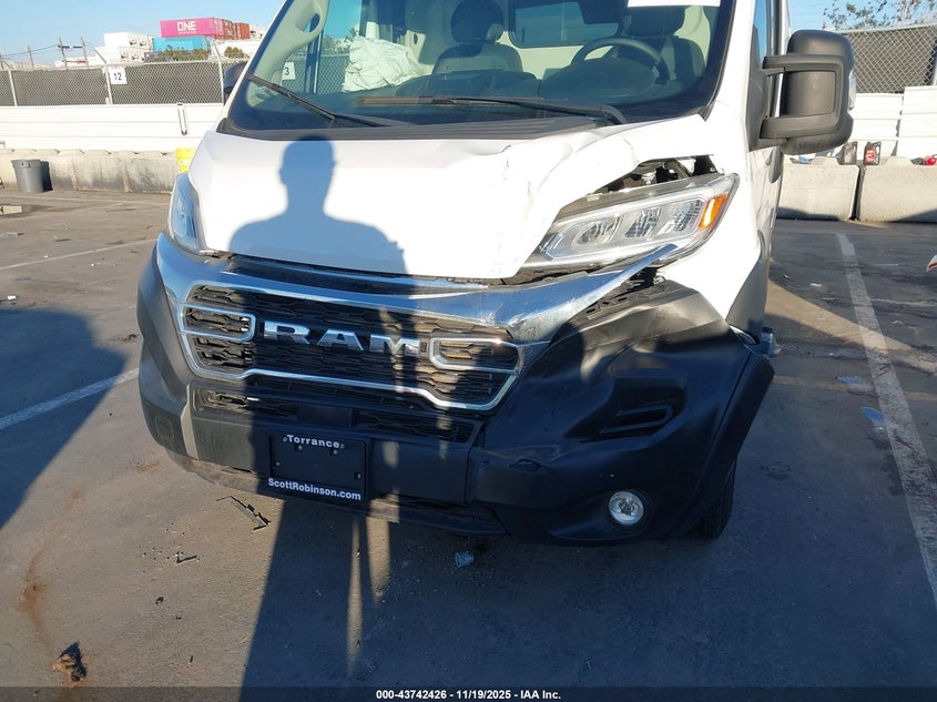 2024 Ram Promaster 3500 Cargo Van Slt High Roof 159 Wb Ext VIN: 3C6MRVJG8RE116591 Lot: 43742426