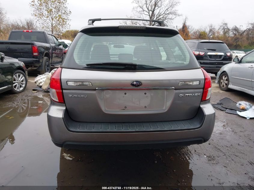2008 Subaru Outback 2.5I/2.5I L.l. Bean Edition VIN: 4S4BP61C787334833 Lot: 43742748