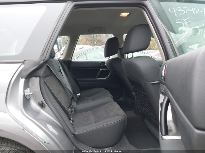 2008 Subaru Outback 2.5I/2.5I L.l. Bean Edition VIN: 4S4BP61C787334833 Lot: 43742748