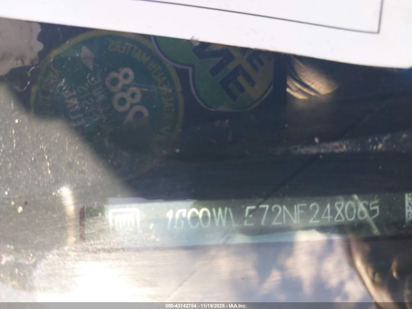 2022 Chevrolet Silverado 2500Hd 2Wd Long Bed Wt VIN: 1GC0WLE72NF248065 Lot: 43742754