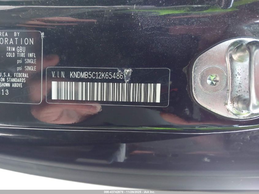 2019 Kia Sedona Lx VIN: KNDMB5C12K6548613 Lot: 43742878