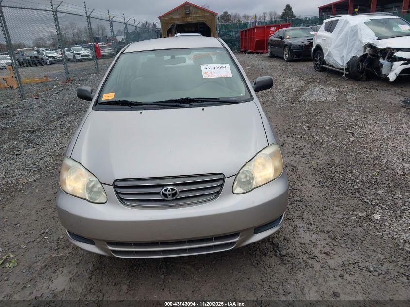 2003 Toyota Corolla Ce VIN: 1NXBR32E93Z076138 Lot: 43743094