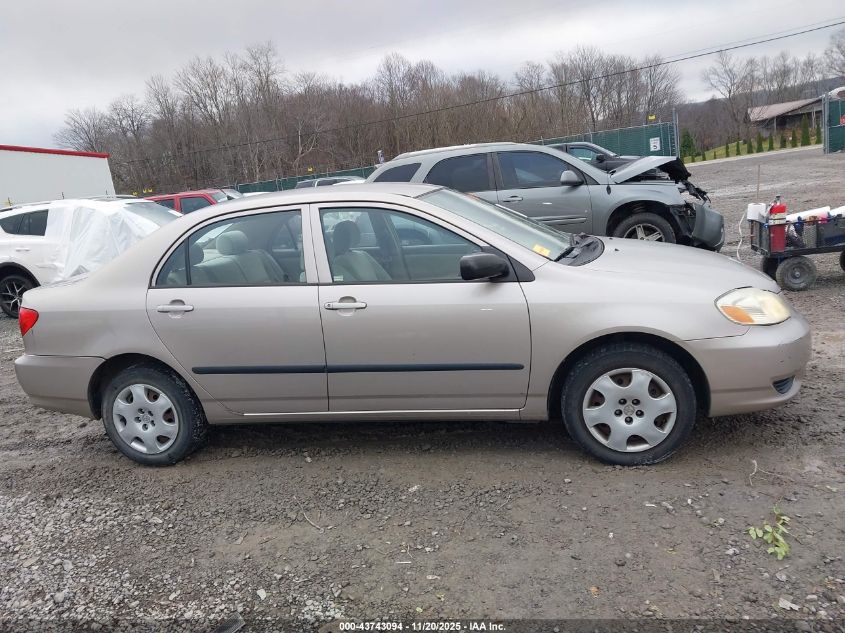 2003 Toyota Corolla Ce VIN: 1NXBR32E93Z076138 Lot: 43743094
