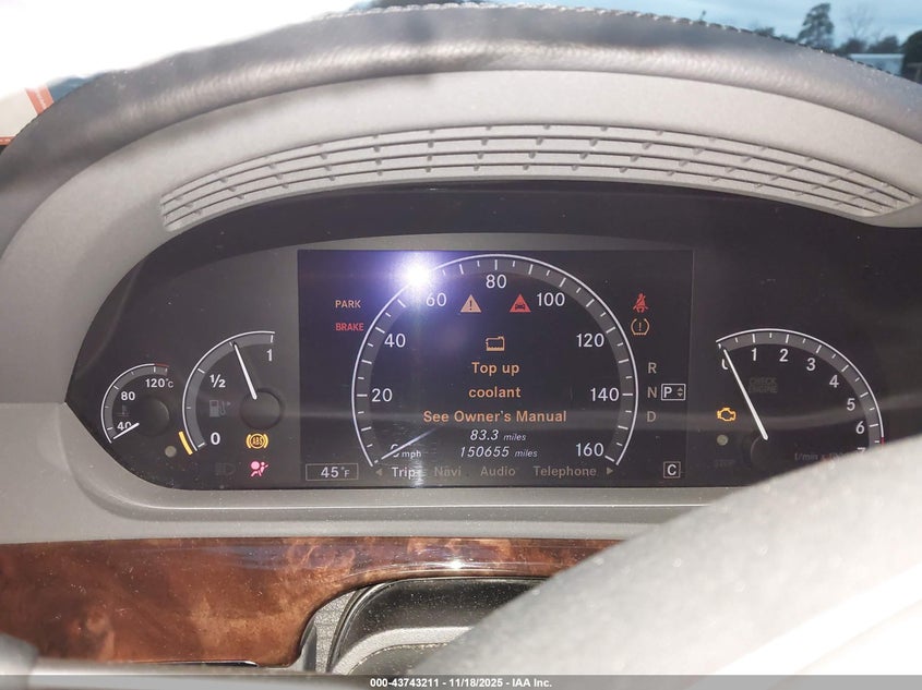 2007 Mercedes-Benz S 550 VIN: WDDNG71X87A033120 Lot: 43743211