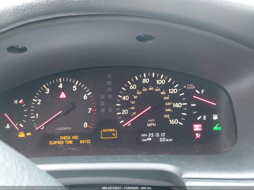 2001 Lexus Ls 430 VIN: JTHBN30F110036909 Lot: 43743237