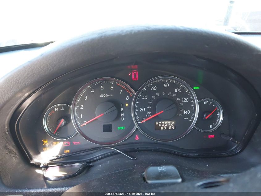 2009 Subaru Outback 2.5I Limited VIN: 4S4BP66C497310743 Lot: 43743323