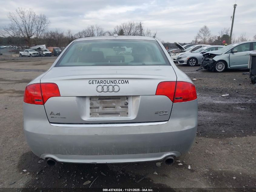 2008 Audi A4 2.0T/2.0T Special Edition VIN: WAUDF78E78A151123 Lot: 43743324