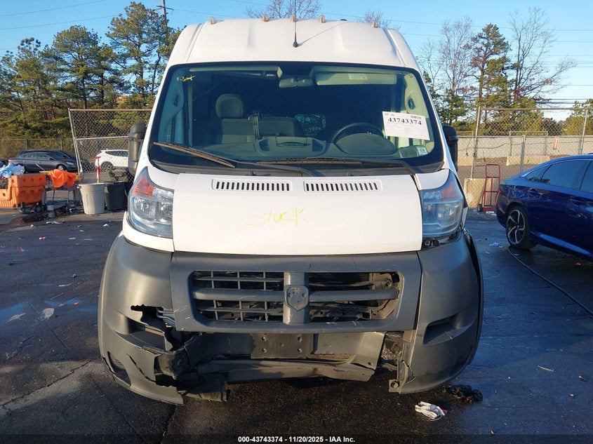 2018 Ram Promaster 3500 Cargo Van High Roof 159 Wb Ext VIN: 3C6URVJG8JE139468 Lot: 43743374