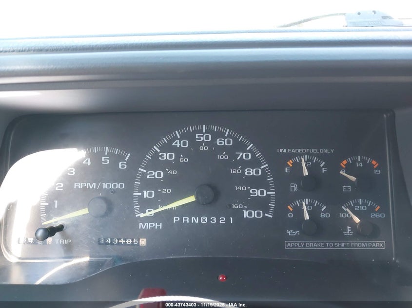 1997 GMC Sierra 1500 Sl Wideside VIN: 2GTEK19R6V1534896 Lot: 43743403