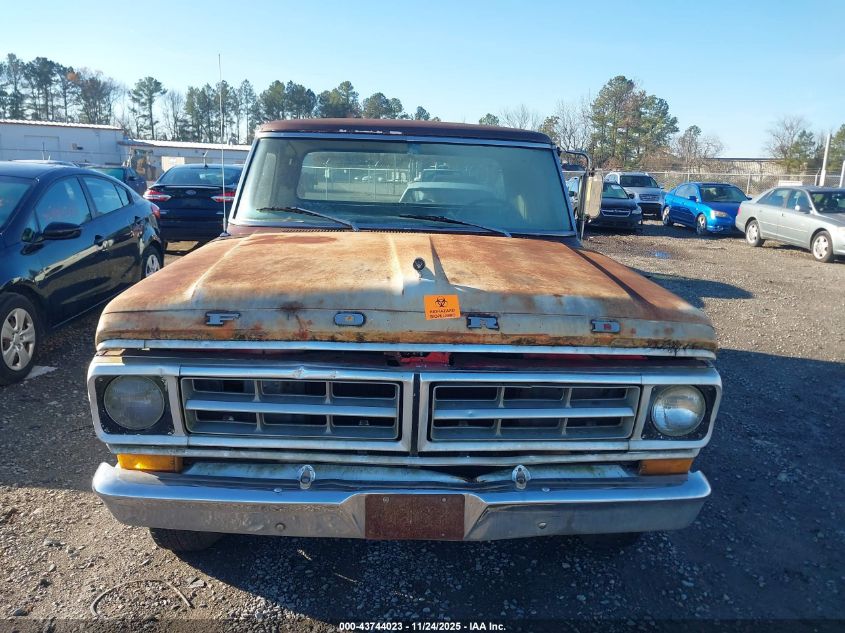 1971 Ford F100 VIN: F10HNJ81475 Lot: 43744023