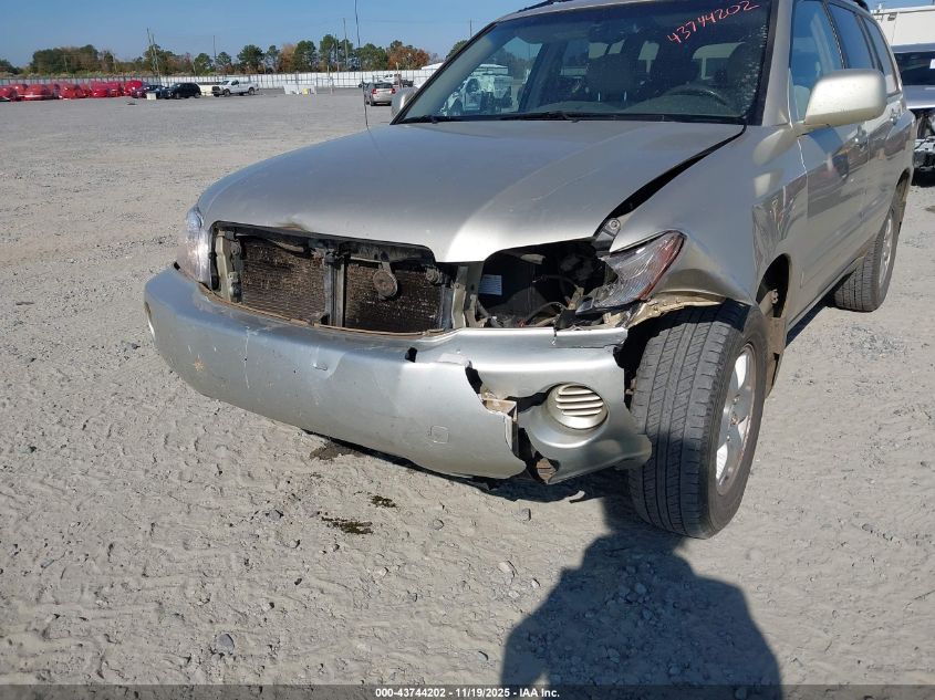 2002 Toyota Highlander V6 VIN: JTEGF21A620045751 Lot: 43744202