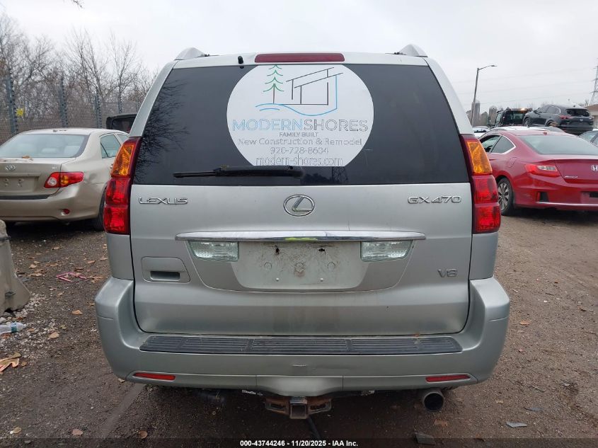 2004 Lexus Gx 470 VIN: JTJBT20X940059964 Lot: 43744246