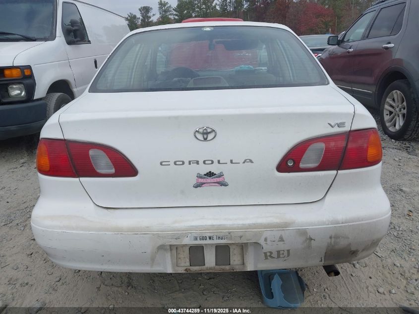 1999 Toyota Corolla VIN: INXBR12E1XZ245420 Lot: 43744289