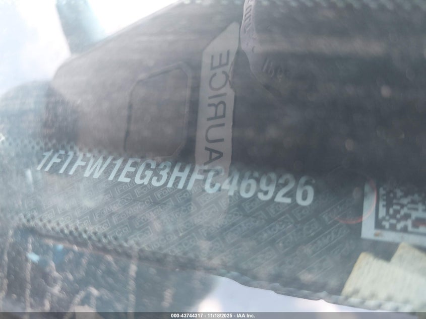 2017 Ford F-150 Lariat VIN: 1FTFW1EG3HFC46926 Lot: 43744317