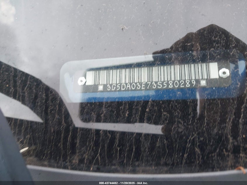 2003 Buick Rendezvous Cx VIN: 3G5DA03E73S580289 Lot: 43744482