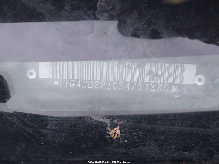 1995 Buick Riviera VIN: 1G4GD2210S4731880 Lot: 43744639