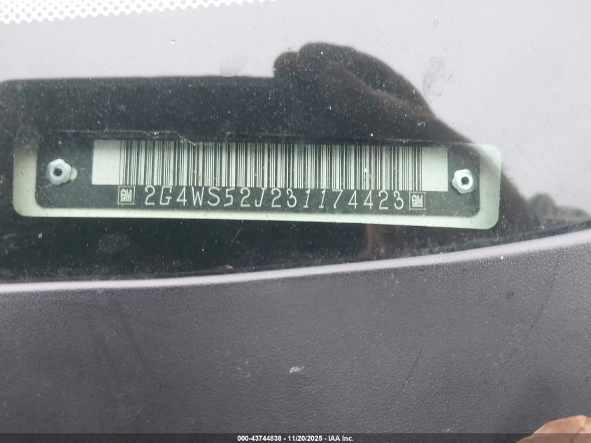 2003 Buick Century Custom VIN: 2G4WS52J231174423 Lot: 43744838