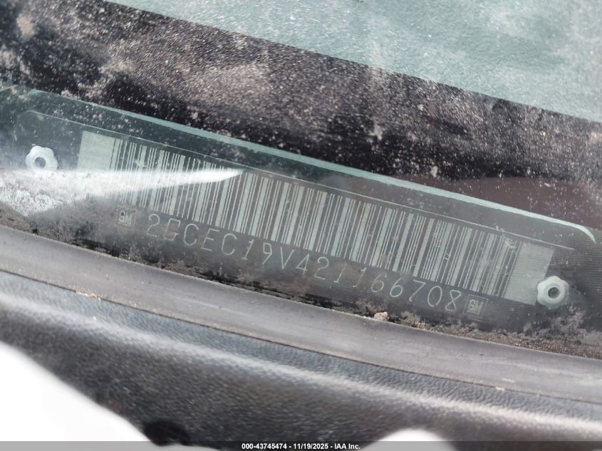 2002 Chevrolet Silverado 1500 Ls VIN: 2GCEC19V421166708 Lot: 43745474