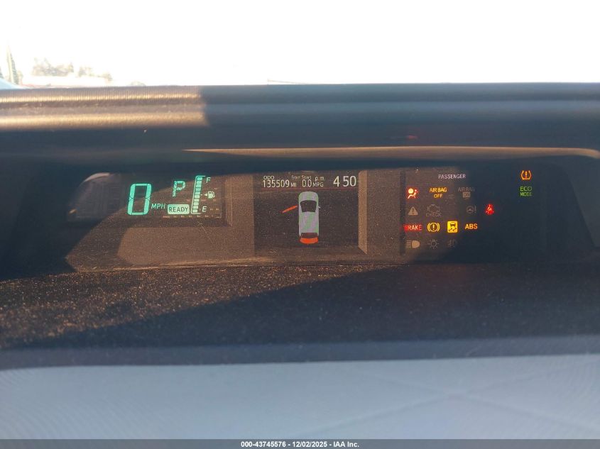 2012 Toyota Prius C Three VIN: JTDKDTB35C1004128 Lot: 43745576