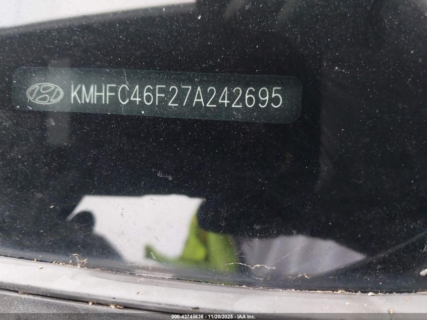 2007 Hyundai Azera Limited/Se VIN: KMHFC46F27A242695 Lot: 43745636