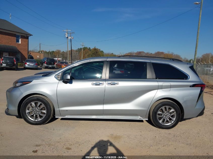 2021 Toyota Sienna Xle VIN: 5TDYRKEC1MS024687 Lot: 43745654