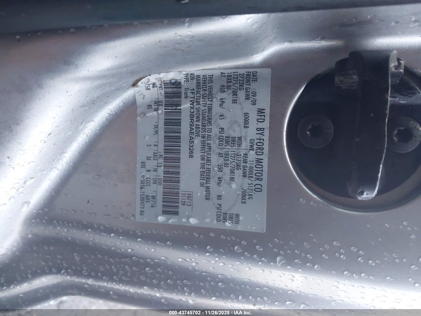 2010 Ford F-350 Lariat/Xl/Xlt VIN: 1FTWX3BR9AEA53268 Lot: 43745702