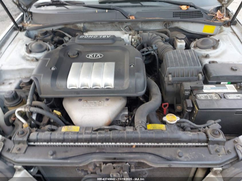 2005 Kia Optima Ex/Lx VIN: KNAGD126455429708 Lot: 43745842