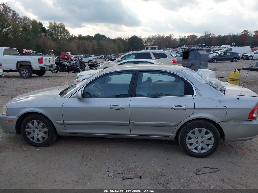 2005 Kia Optima Ex/Lx VIN: KNAGD126455429708 Lot: 43745842