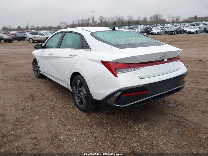 Vin: kmhls4dg3su989411, lot: 44241227, hyundai elantra sel convenience 20253