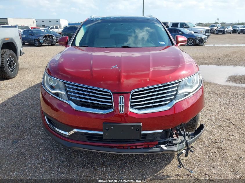 2016 Lincoln Mkx Reserve VIN: 2LMTJ6LR5GBL82249 Lot: 43746178