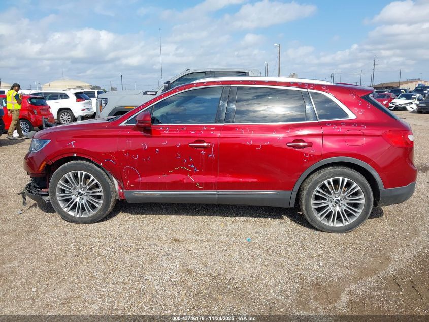 2016 Lincoln Mkx Reserve VIN: 2LMTJ6LR5GBL82249 Lot: 43746178