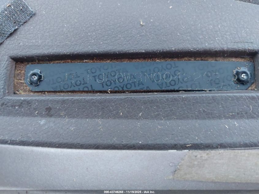 1992 Toyota Land Cruiser Fj80 VIN: JT3FJ80W3N0042202 Lot: 43746268