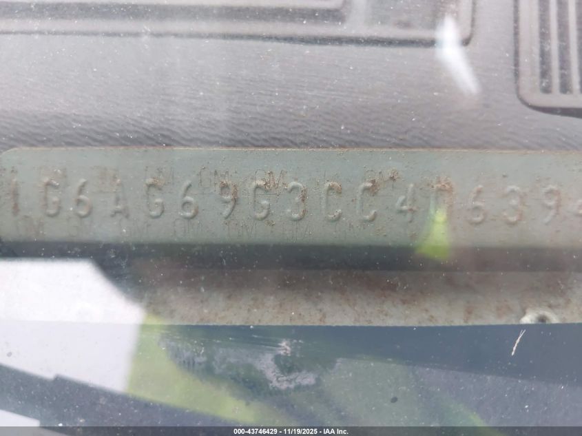 1982 Cadillac Cimarron VIN: 1G6AG69G3CC406394 Lot: 43746429