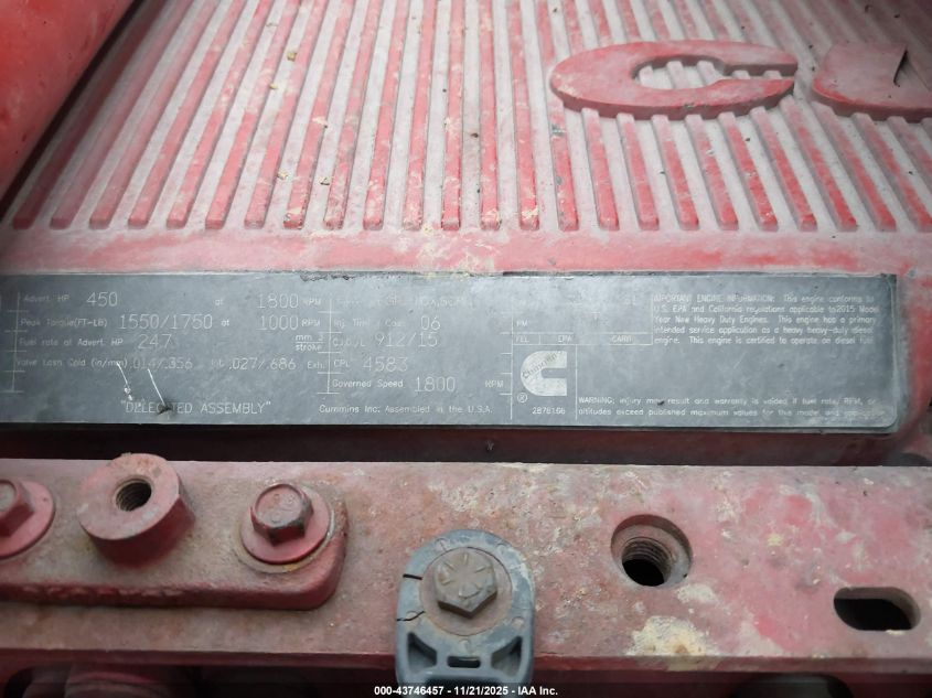 2016 International Lonestar VIN: 3HSCXAPR1GN178818 Lot: 43746457