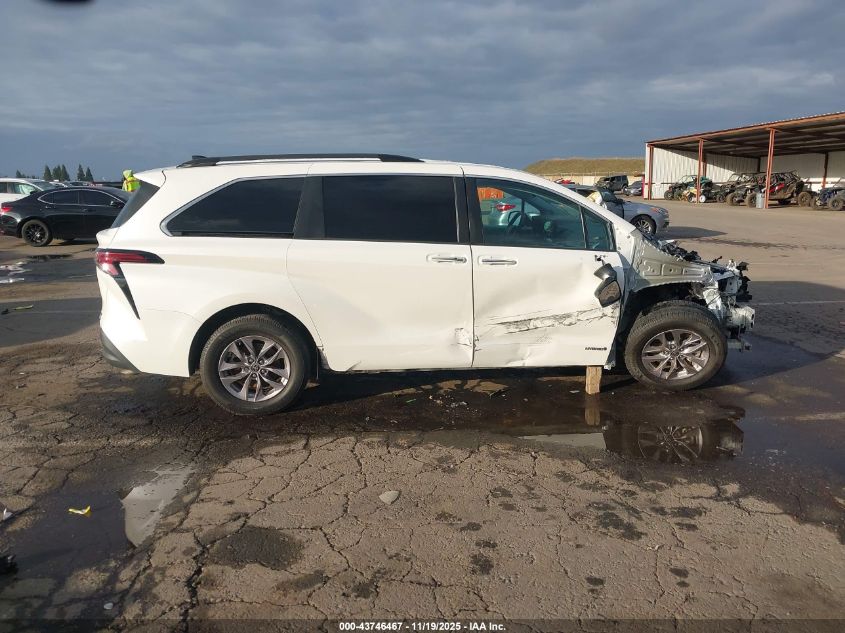 2021 Toyota Sienna Xle VIN: 5TDJSKFC5MS016273 Lot: 43746467