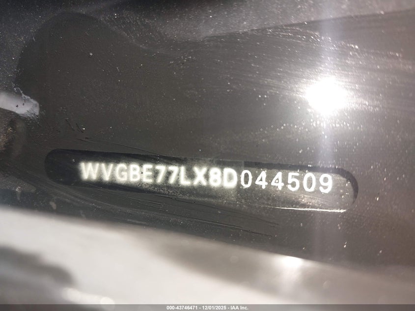 WVGBE77LX8D044509 2008 VOLKSWAGEN TOUAREG photo no. 9