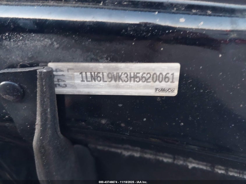 2017 Lincoln Continental Premiere VIN: 1LN6L9VK3H5620061 Lot: 43746674