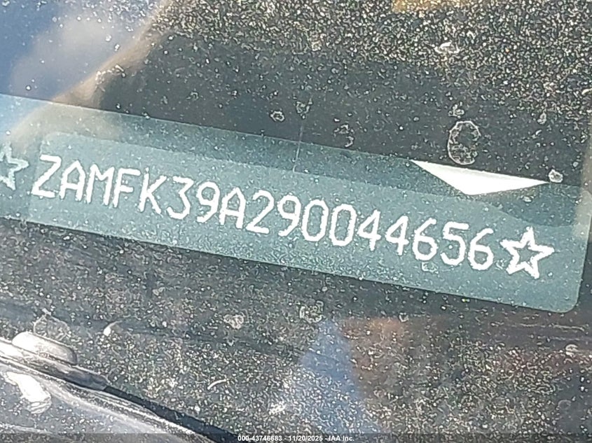 2009 Maserati Quattroporte VIN: ZAMFK39A290044656 Lot: 43746683