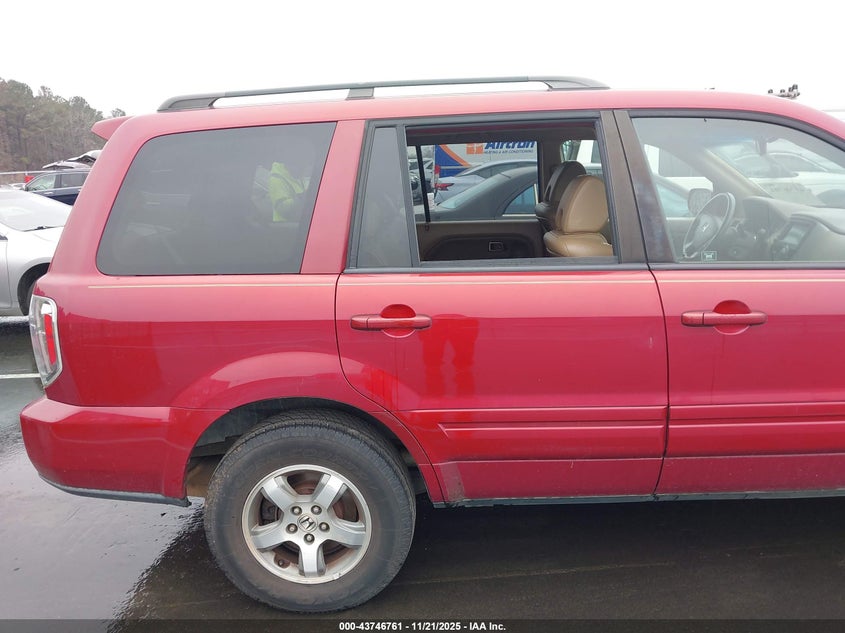 2006 Honda Pilot Ex-L VIN: 5FNYF18766B020353 Lot: 43746761