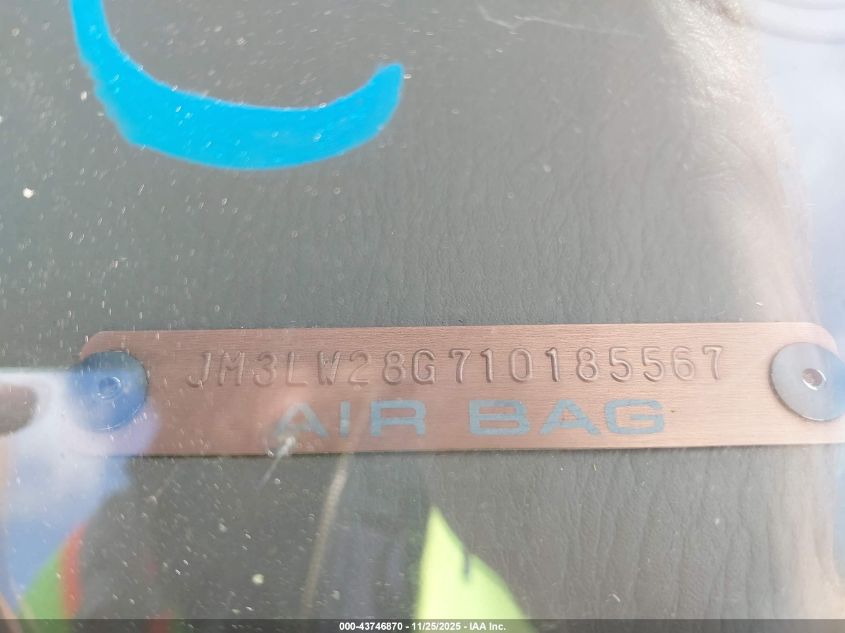 2001 Mazda Mpv Dx/Es/Lx VIN: JM3LW28G710185567 Lot: 43746870